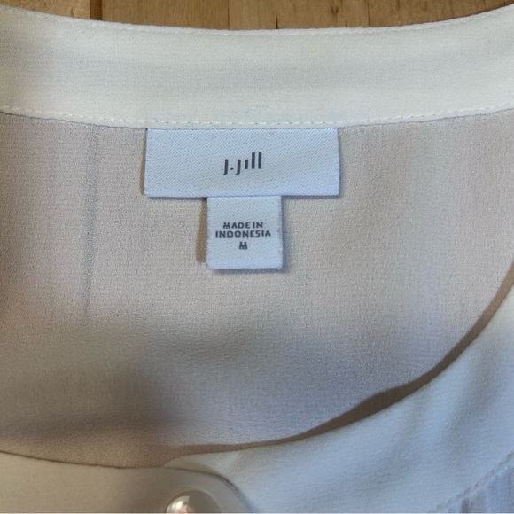 J. Jill Sheer Cream Blouse - Picture 3 of 10